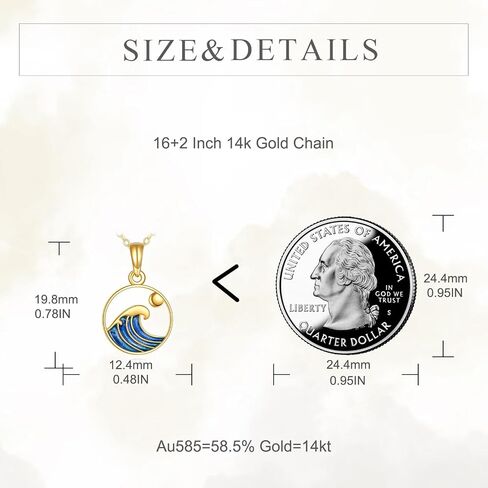 KECHO 14k Gold Mountain Sunset Layered Necklace for Women Exquisite Romantic Mountain Charms Circle Pendant Nature Jewelry Necklace for Girls Gifts in Saudi Arabia