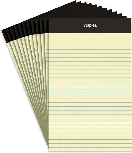 Tru Red Notepad, 5" X 8", Narrow Ruled, White, 50 Sheets/Pad, Dozen Pads/Pack (Tr57338) in Saudi Arabia