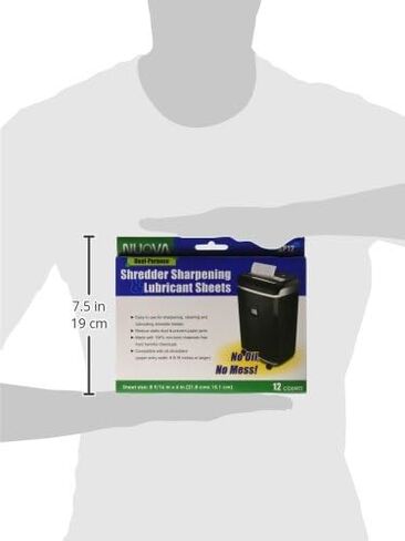 Nuova SP12T Paper Shredder Sharpening & Lubricant Sheets, 12 Count in Saudi Arabia