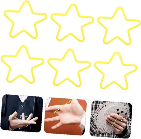 Toyandona 50pcs حبل الحبل المرن من خمسة نقاط مرنة الساحر ملحقات الفرقة وسيلة وقال الساحرة مجموعات الساحرات والملحقات الحفل in Saudi Arabia