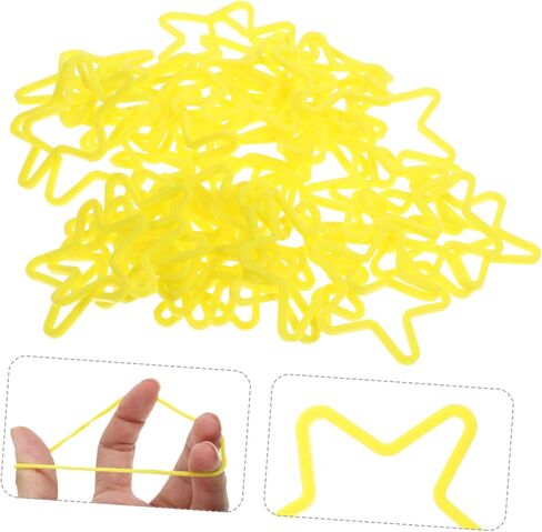 Toyandona 50pcs حبل الحبل المرن من خمسة نقاط مرنة الساحر ملحقات الفرقة وسيلة وقال الساحرة مجموعات الساحرات والملحقات الحفل in Saudi Arabia