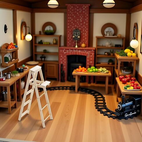 1/12 النطاق المصغر خطوة دمى سلم دمى الأثاث المصغر للدمى لتخطيط الديكور نموذج سلم ، DIY DOLL HOUSE KIT in Saudi Arabia