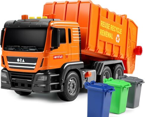 Dwi Dowellin Crane Truck Thare للأطفال الصغار 2-4 ، 3-5 | لعبة البناء مع ذراع الدوران والصوت والأضواء | شاحنات للأولاد ، هدية لـ 3 4 5 5 سنوات أولاد يبلغون من العمر in Kuwait