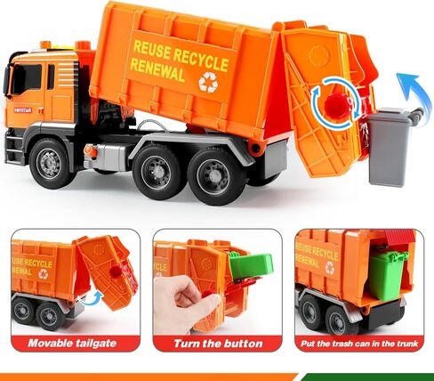 Dwi Dowellin Crane Truck Thare للأطفال الصغار 2-4 ، 3-5 | لعبة البناء مع ذراع الدوران والصوت والأضواء | شاحنات للأولاد ، هدية لـ 3 4 5 5 سنوات أولاد يبلغون من العمر in Kuwait