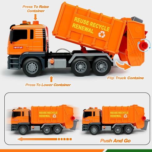 Dwi Dowellin Crane Truck Thare للأطفال الصغار 2-4 ، 3-5 | لعبة البناء مع ذراع الدوران والصوت والأضواء | شاحنات للأولاد ، هدية لـ 3 4 5 5 سنوات أولاد يبلغون من العمر in Kuwait