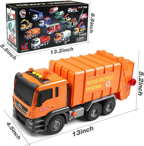 Dwi Dowellin Crane Truck Thare للأطفال الصغار 2-4 ، 3-5 | لعبة البناء مع ذراع الدوران والصوت والأضواء | شاحنات للأولاد ، هدية لـ 3 4 5 5 سنوات أولاد يبلغون من العمر in Kuwait