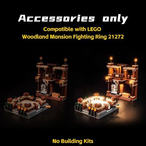 BrickBling LED Lighting Only, Compatible with Lego Woodland Mansion Fighting Ring, Creative Light kit Compatible with Lego 21272-Not Come with Model in Saudi Arabia