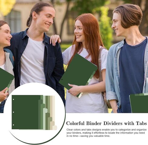 Whaline 16 PCS/ 2 SEGE SAGE GREEN 3 RING BINDER DISIDERS COLLUTUL FEXT DISTERES in Kuwait