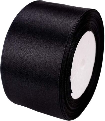 2" Wide Single Face Satin Ribbon Roll for Wedding, Sewing Projects, Gift Wrapping and Crafting Projects, 25 Yards (White) in Saudi Arabia