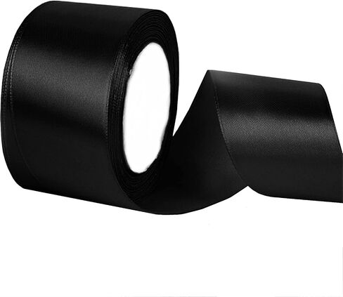 2" Wide Single Face Satin Ribbon Roll for Wedding, Sewing Projects, Gift Wrapping and Crafting Projects, 25 Yards (White) in Saudi Arabia