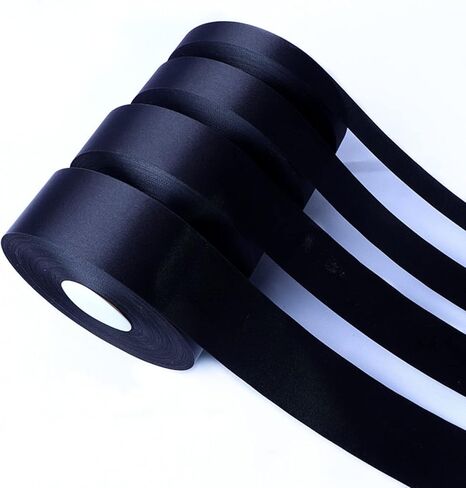 2" Wide Single Face Satin Ribbon Roll for Wedding, Sewing Projects, Gift Wrapping and Crafting Projects, 25 Yards (White) in Saudi Arabia