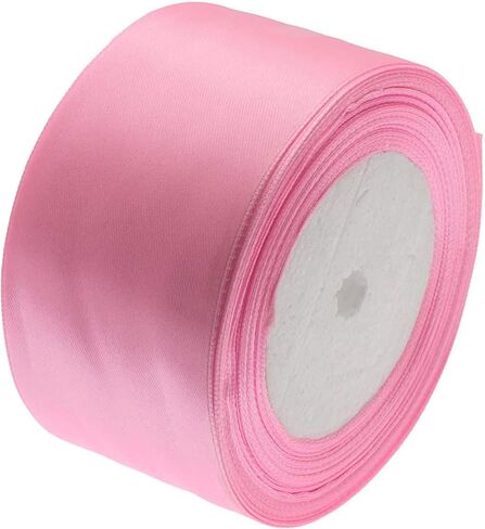 2" Wide Single Face Satin Ribbon Roll for Wedding, Sewing Projects, Gift Wrapping and Crafting Projects, 25 Yards (White) in Saudi Arabia