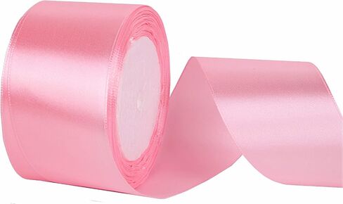 2" Wide Single Face Satin Ribbon Roll for Wedding, Sewing Projects, Gift Wrapping and Crafting Projects, 25 Yards (White) in Saudi Arabia
