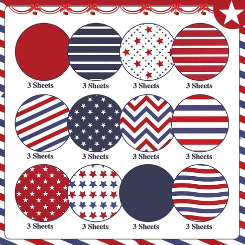Konsait 36 sheets Patriotic Origami Paper 6x6, Red White and Blue Decorative Cardstock Double Sided Scrapbook Papers Craft Paper Sheets 4th of July Crafts Scrapbook Supplies in Saudi Arabia