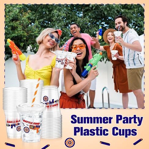 Domensi 50 PCS Halloween Ghost Plastic Cup 12 Oz Boo Shick in Saudi Arabia