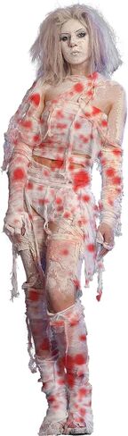 Preboun Halloween Mummy Lundage Wrap Bloody Gauze Zombie Makeup Props Creepy Costume Ldage Cosplay Party (Black ، 65.6 ft x 3.15 Inch) in Saudi Arabia