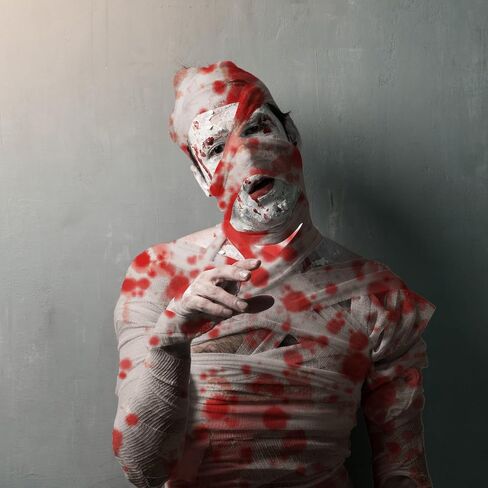 Preboun Halloween Mummy Lundage Wrap Bloody Gauze Zombie Makeup Props Creepy Costume Ldage Cosplay Party (Black ، 65.6 ft x 3.15 Inch) in Saudi Arabia