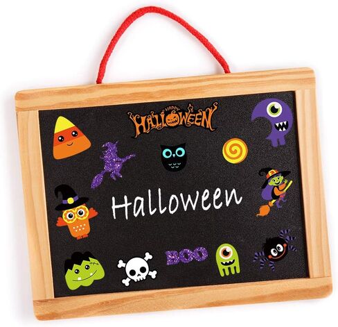 Winlyn 517 Pcs Bulk Foam Halloween Prints Stickers Self-Adhesive Pumpkins Jack-O'-Lantern Ghost Witch Bats Monster Stickers 1" 1.5" 2" Embellishments for Kids Craft Favors Rewards Halloween Decoration in Saudi Arabia