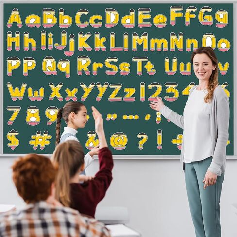 260 PCS Colorful Bulletin Board Letters for Classroom Letters Combo Pack Set Back to School Classroom Decoration Alphabet Number Symbol Letter Cutout Card Bulletin Board for Chalkboard Decor in Saudi Arabia