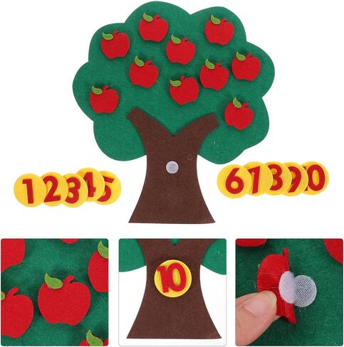 1 مجموعة من Apples Tree Tree Cromitive Math Technasing Aid Matching Game Texational Ristergarten Supply Apple Tree Green Leaves Loves Non- in Kuwait