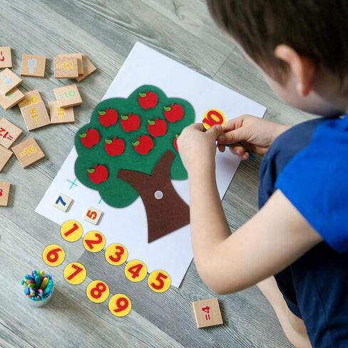 1 مجموعة من Apples Tree Tree Cromitive Math Technasing Aid Matching Game Texational Ristergarten Supply Apple Tree Green Leaves Loves Non- in Kuwait