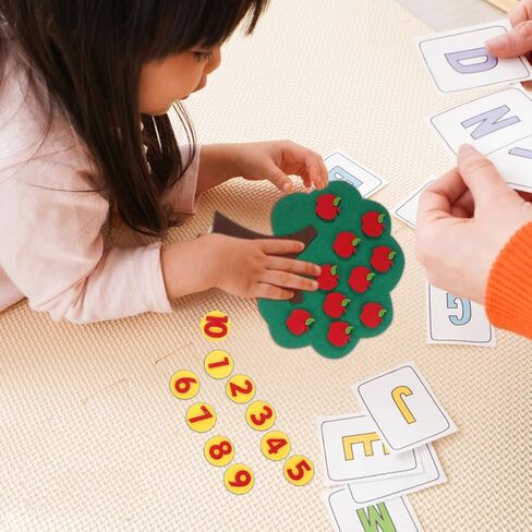 1 مجموعة من Apples Tree Tree Cromitive Math Technasing Aid Matching Game Texational Ristergarten Supply Apple Tree Green Leaves Loves Non- in Kuwait