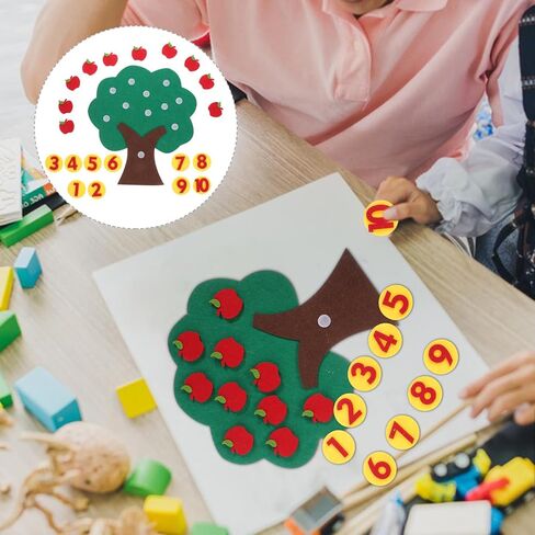 1 مجموعة من Apples Tree Tree Cromitive Math Technasing Aid Matching Game Texational Ristergarten Supply Apple Tree Green Leaves Loves Non- in Kuwait
