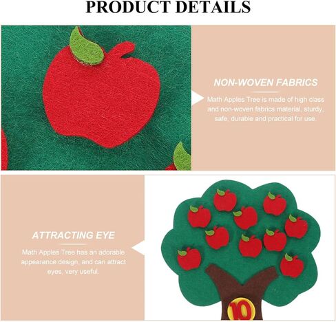 1 مجموعة من Apples Tree Tree Cromitive Math Technasing Aid Matching Game Texational Ristergarten Supply Apple Tree Green Leaves Loves Non- in Kuwait