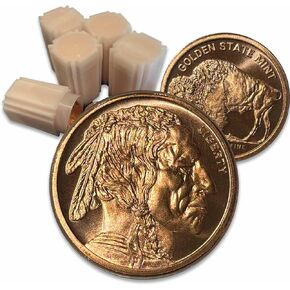 100 count 1 oz Copper Buffalo w/ 5 tubes for easy storage in Kuwait