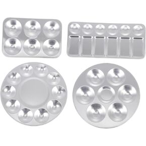 4Pcs Paint Trays Lightweight Color Mixing Palette for Gouache Oil and Watercolor Easy to Clean Artist Pigment Tray for Painters and Craft Enthusiasts in Saudi Arabia