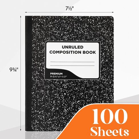 Fainne 12 Pack Black Marble Composition Notebooks Paper 100 ورقة 9-3/4 × 7-1/2 "كتب تكوين الرخام بشكل كبير لمكتب المدرسة الصلب شركات الشركات اللوازم المدرسية in Saudi Arabia