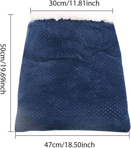 Cat Sleeping Bag - Soft Plush Large Self-Warming Bed for Winter, Cosy Cave 360 Wrap Comfortable Pet Snuggle Sack for Cats up to 6kg, Dark Blue in Saudi Arabia