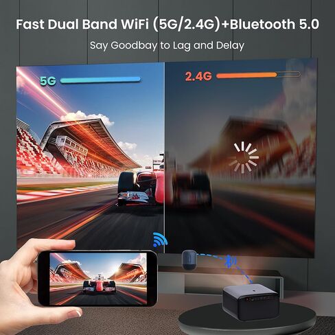 H6 Ultra Short Throw Projector, 4K UHD Projector 3000 ANSI Lumen, Active 3D, 150", Dolby Atmos, HDR10, 110% BT.2020, UST Projector for Home Theater in Kuwait