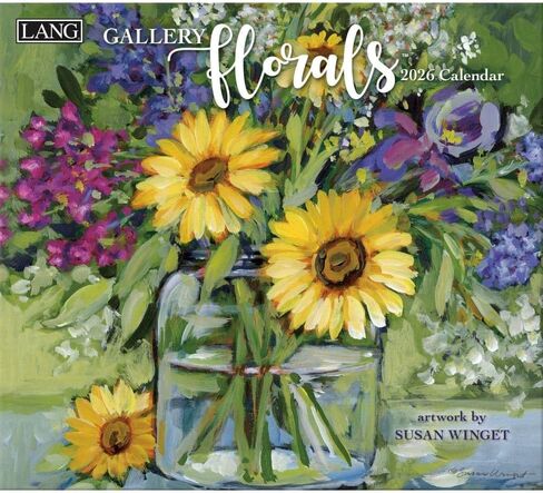 Lang Companies ، Gallery Florals 2026 Wall Calendar by Susan Winget ، 13.4 '× 12' '، تقويم مدته 12 شهرًا مع ملزمة in Saudi Arabia