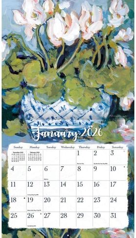 Lang Companies ، Gallery Florals 2026 Wall Calendar by Susan Winget ، 13.4 '× 12' '، تقويم مدته 12 شهرًا مع ملزمة in Saudi Arabia