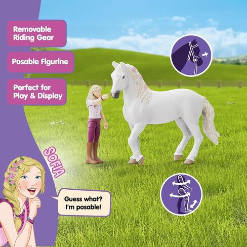 Schleich Horse Club - 6 PC Sofia and Blossom Playset - with Western Rider Action Figure and Horse Figurine - Kids Ages 5+ in Saudi Arabia