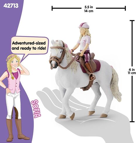 Schleich Horse Club - 6 PC Sofia and Blossom Playset - with Western Rider Action Figure and Horse Figurine - Kids Ages 5+ in Saudi Arabia