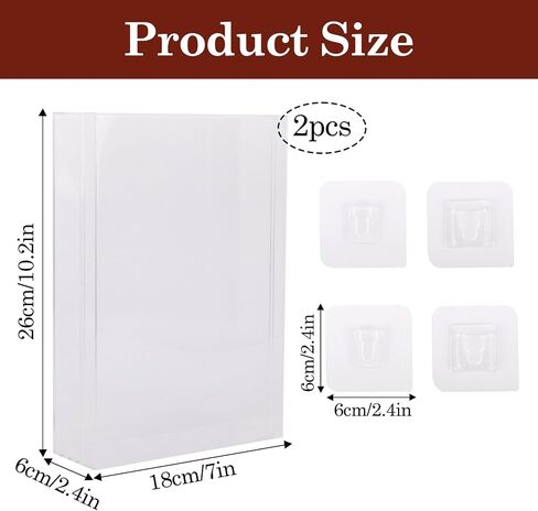 Klmnop 2 Pack Clear Clear Acrylic Bible Display With Buckles - Gall Mount Book Protector for Bibles ، DVD ، تخزين ومجوهرات ، 10.24 × 7.09 × 2.36 بوصة in Saudi Arabia