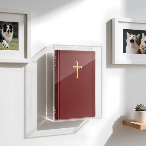 Klmnop 2 Pack Clear Clear Acrylic Bible Display With Buckles - Gall Mount Book Protector for Bibles ، DVD ، تخزين ومجوهرات ، 10.24 × 7.09 × 2.36 بوصة in Saudi Arabia