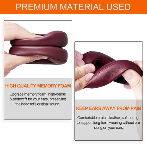 Gvoears Replacement Ear Pads for Skullcandy Crusher Wireless, Crusher ANC/EVO, Hesh ANC/EVO, Hesh 3 Wireless Headphones, Earpads Also Fit for Skullcandy Venue Wireless ANC Headphone, Durable Leather in Saudi Arabia