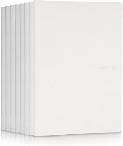 8 Pack Notebooks Journal Bulk ، Soft Cover Notebooks for Women Girls Tethings ؛ المجلات بكميات كبيرة مع 76 صفحة ؛ دفتر الشبكة نقطة ؛ 8.2 "x5.5" دفاتر A5 للعمل ، والسفر ، والأعمال ، والمدرسة ، (أبيض) in Saudi Arabia