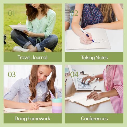 8 Pack Notebooks Journal Bulk ، Soft Cover Notebooks for Women Girls Tethings ؛ المجلات بكميات كبيرة مع 76 صفحة ؛ دفتر الشبكة نقطة ؛ 8.2 "x5.5" دفاتر A5 للعمل ، والسفر ، والأعمال ، والمدرسة ، (أبيض) in Saudi Arabia
