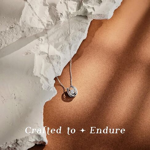 ARINZA Waterdrop Necklace for Women Sterling Silver Dancing Diamond Cubic Zirconia,18+2 inch Chain, Anniversary Birthday Valentine’s Day Gift for Women Mom/Wife/Sister in Kuwait