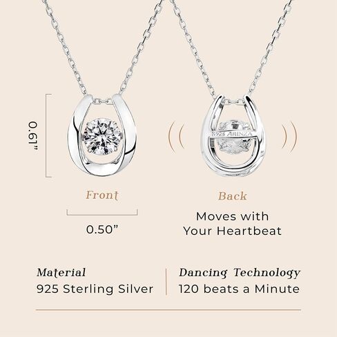 ARINZA Waterdrop Necklace for Women Sterling Silver Dancing Diamond Cubic Zirconia,18+2 inch Chain, Anniversary Birthday Valentine’s Day Gift for Women Mom/Wife/Sister in Kuwait