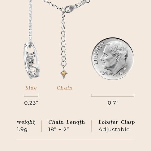 ARINZA Waterdrop Necklace for Women Sterling Silver Dancing Diamond Cubic Zirconia,18+2 inch Chain, Anniversary Birthday Valentine’s Day Gift for Women Mom/Wife/Sister in Kuwait