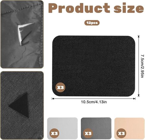 Iron on Patches for Fabric Repair 12 Pcs 4 x 3 Inches Cotton Iron on Patches for Clothing Inside & Outside Repair, Cotton Repairs Patch for Clothes Pants Mending and Decorating in Saudi Arabia