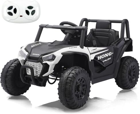 12V Electric UTV Car with Remote Control, Ride on Vehicles with Spring Suspension, LED Headlights, Ride on 4 Wheels, Music, Horn for Toddlers Kids, Pink in Saudi Arabia