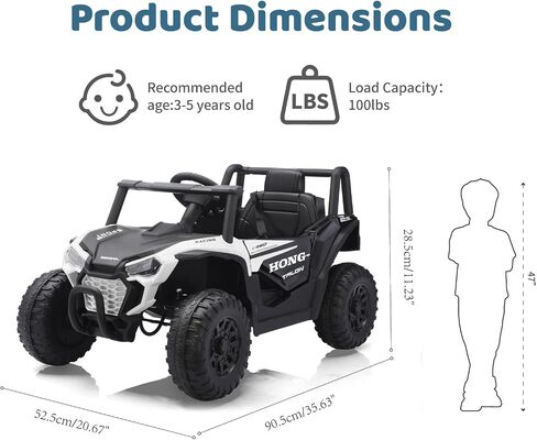 12V Electric UTV Car with Remote Control, Ride on Vehicles with Spring Suspension, LED Headlights, Ride on 4 Wheels, Music, Horn for Toddlers Kids, Pink in Saudi Arabia