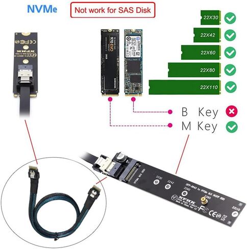 chenyang M.2 22x30mm to 22x80mm NVME M-Key NGFF Extension SSD Upgrade Adapter Compatible with ROG Ally Gaming in Kuwait