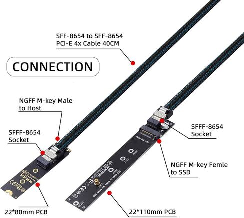 chenyang M.2 22x30mm to 22x80mm NVME M-Key NGFF Extension SSD Upgrade Adapter Compatible with ROG Ally Gaming in Kuwait